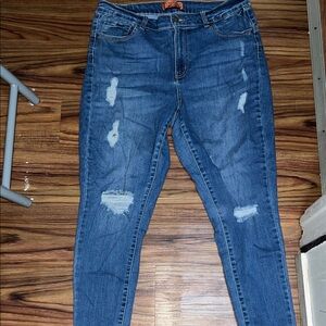 Distressed Blue Women's Jeans